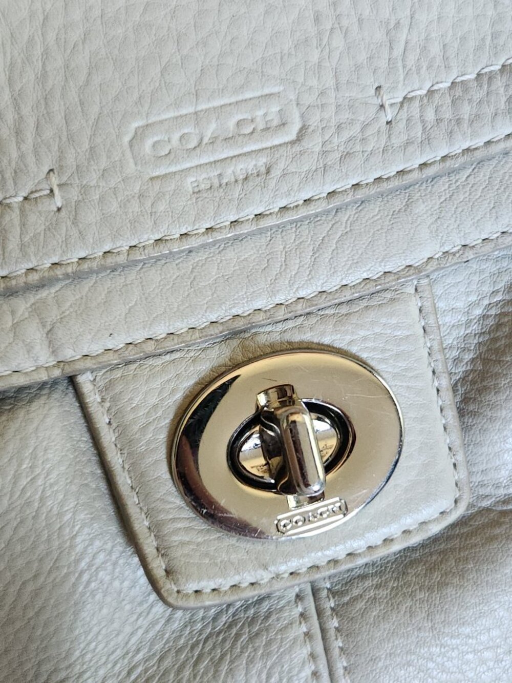 Coach Pebbled Leather Penelope Carryall Tote - Picture 6 of 11